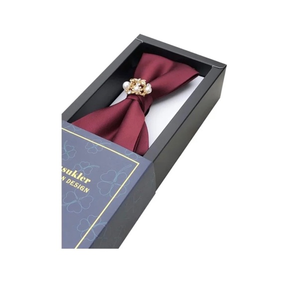 Men's Wedding Bow Ties Pre-tied for Groom, Groomsmen Bowties for Tuxedo Ausukler - Picture 4 of 9